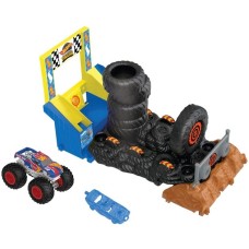 Hot Wheels Monster Trucks Arena World: Entry Challenge - Race Ace's Tire Smash Race, Rennbahn(inkl. 2 Spielzeugautos)