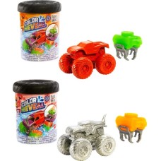 Hot Wheels Monster Trucks Color Reveal Battle 2er-Pack, Spielfahrzeug