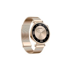 Huawei Watch GT4 41mm (Aurora-B19M), Smartwatch(gold/weiß, goldenes Milanese-Armband)