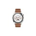 Huawei Watch GT4 46mm (Phoinix-B19L), Smartwatch(silber, braunes Lederarmband)