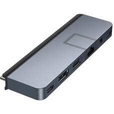 Hyper DUO PRO 7-in-2 USB-C Hub, Dockingstation(grau, USB-C, HDMI, USB4)