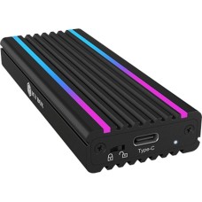 ICY BOX IB-1824ML-C31, Laufwerksgehäuse(schwarz, RGB-Beleuchtung)