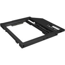 ICY BOX IB-AC649 Adapter für eine 2,5" HDD/SSD, Einbaurahmen(schwarz, in Notebook DVD-Schacht)
