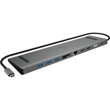 ICY BOX IB-DK2106-C, Dockingstation(schwarz/anthrazit, USB-C, HDMI, LAN)