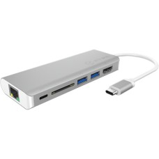 ICY BOX IB-DK4034-CPD, Dockingstation(silber, USB-C, HDMI, USB, SD)