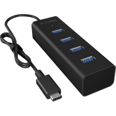 ICY BOX IB-HUB1409-C3, USB-Hub(schwarz, USB-C)