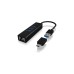 ICY BOX IB-HUB1419-LAN, USB-Hub(schwarz)