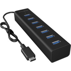ICY BOX IB-HUB1700-C3 , USB-Hub(schwarz)