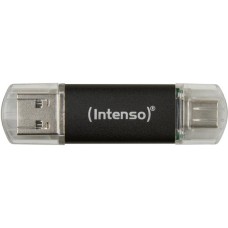 Intenso Twist Line 64 GB, USB-Stick(anthrazit/transparent, USB-A 3.2 Gen 1, USB-C 3.2 Gen 1)