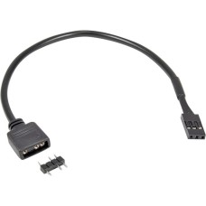 Inter-Tech Adapterkabel 3Pin auf VDG(schwarz, 20cm)