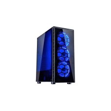 Inter-Tech CXC2, Tower-Gehäuse(schwarz, Front aus Tempered Glass, Seitenteil aus Acryl)