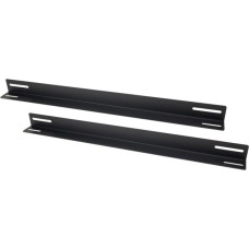 Inter-Tech Geräteträger 550 mm, Einbauschienen(schwarz, 1 HE, 2 Stück)