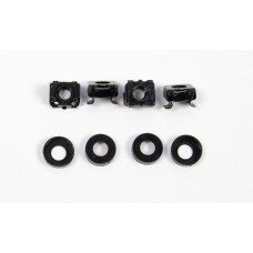Inter-Tech Käfigmuttern, 50 Stück, Schrauben-Set(schwarz, 150-teilig)