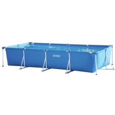 Intex Frame Pool Set Prism Rectangular 450 x 220 x 84cm, Schwimmbad(blau, Kartuschenfilteranlage)