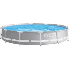 Intex Frame Pool Set Prism Rondo 126710NP, Ø 366 x 76cm, Schwimmbad(grau/blau, Outlet)