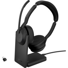 Jabra Evolve2 55, mit Ladestation, Headset(schwarz, Stereo, UC, USB-C, Link380c)