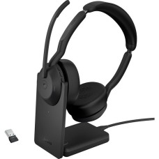 Jabra Evolve2 55, mit Ladestation, Headset(schwarz, Stereo, Microsoft Teams, USB-A, Link380a)