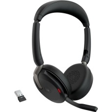 Jabra Evolve2 65 Flex Duo WLC, mit Ladepad, Headset(schwarz, Stereo, Microsoft Teams, USB-A, Link380a)