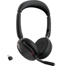 Jabra Evolve2 65 Flex Duo WLC, mit Ladepad, Headset(schwarz, Stereo, UC, USB-C, Link380c)