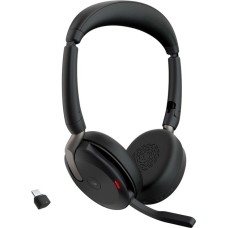 Jabra Evolve2 65 Flex Duo WLC, mit Ladepad, Headset(schwarz, Stereo, Microsoft Teams, USB-C, Link380c)