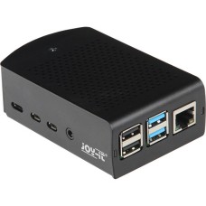 Joy-IT Aluminiumgehäuse für Raspberry Pi 4 B(schwarz, für Raspberry Pi 4 B)