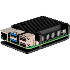 Joy-IT Aluminiumgehäuse für Raspberry Pi 5(schwarz, Armor Case Block)