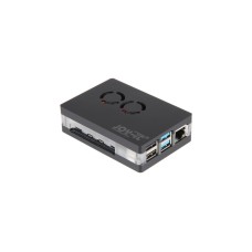 Joy-IT RB-CASEP4+03B für Raspberry Pi 4 B, Gehäuse(schwarz/transparent)
