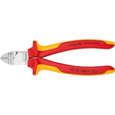 KNIPEX Abisolier-Seitenschneider 14 26 160, Schneid-Zange(rot/gelb, Länge 160mm, VDE-geprüft)