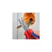 KNIPEX Abmantelungszange 13 42 165, Abisolier-Zange(rot/blau, Länge 165mm)