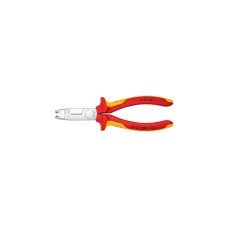 KNIPEX Abmantelungszange VDE 1346165, Abisolier-Zange(rot/gelb, mit Seitenschneider)