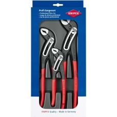 KNIPEX Alligator-Paket 00 20 09 V03, Zangen-Set(rot, 3-teilig, gezahnte Griffflächen)