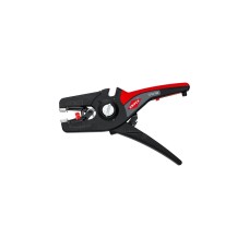 KNIPEX Automatische Abisolierzange PreciStrip16, Abisolier-Zange(schwarz/rot, integrierter Drahtschneider)