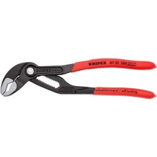 KNIPEX Cobra 87 01 180, 180mm, Rohr- / Wasserpumpen-Zange(schwarz/rot, Wasserpumpenzange, 18-fach verstellbar)