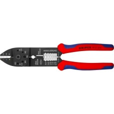 KNIPEX Crimpzange 97 21 215(rot/blau, Abisolieren, Crimpen 0,5 - 6,0mm²)