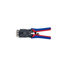 KNIPEX Crimpzange 97 51 12(blau/rot, RJ-10, RJ-11/12 und RJ-45-Stecker)