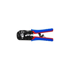 KNIPEX Crimpzange 97 51 13 für Westernstecker(blau/rot, für RJ-45-Stecker)