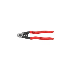 KNIPEX Drahtseilschere 95 61 190 , Schneid-Zange(mit zwei Pressprofilen für Endhülsen)