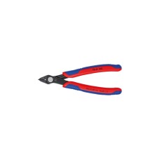 KNIPEX Electronic Super Knips 78 61 125 , Elektronik-Zange(rot/blau, mit Öffnungsfeder und Öffnungsbegrenzung)