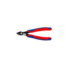 KNIPEX Electronic Super Knips 78 91 125, Elektronik-Zange(rot/blau, mit Öffnungsfeder und Öffnungsbegrenzung)