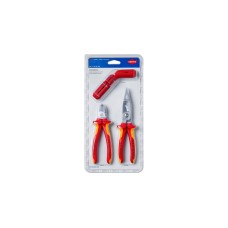 KNIPEX Elektro-Installationsset, 3-teilig, Zangen-Set(rot/gelb)