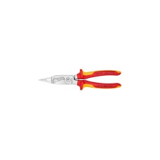 KNIPEX Elektro-Installationszange VDE 13 86 200(schlanke Bauform, geschraubtes Gelenk, VDE-geprüft)
