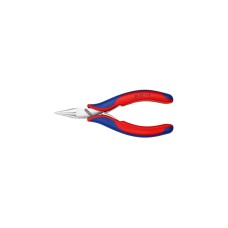 KNIPEX Elektronik-Greifzange 35 22 115, Elektronik-Zange(rot/blau, glatte Greifflächen, Länge 115mm)