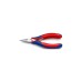 KNIPEX Elektronik-Greifzange 35 22 115, Elektronik-Zange(rot/blau, glatte Greifflächen, Länge 115mm)