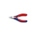 KNIPEX Elektronik-Greifzange 35 22 115, Elektronik-Zange(rot/blau, glatte Greifflächen, Länge 115mm)