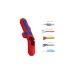 KNIPEX ErgoStrip Universal-Abmantelungswerkzeug, Abisolier-/ Abmantelungswerkzeug(rot/blau, für Rechtshänder)