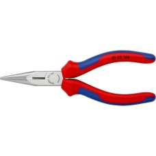 KNIPEX Flachrundzange 25 02 160 , Greifzange(gezahnte Griffflächen, Schneiden mit Facetten)