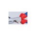KNIPEX Flachrundzange 26 12 200, Greifzange(rot/blau, gezahnte Griffflächen)