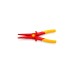 KNIPEX Flachrundzange aus Kunststoff 98 62 02, Greifzange(rot/gelb, gezahnte Greifflächen, isoliert, VDE-geprüft)