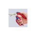 KNIPEX Gewinkelte Elektrikerschere 95 05 20 SB(rot/blau)