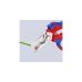 KNIPEX Gewinkelte Elektrikerschere 95 05 20 SB(rot/blau)